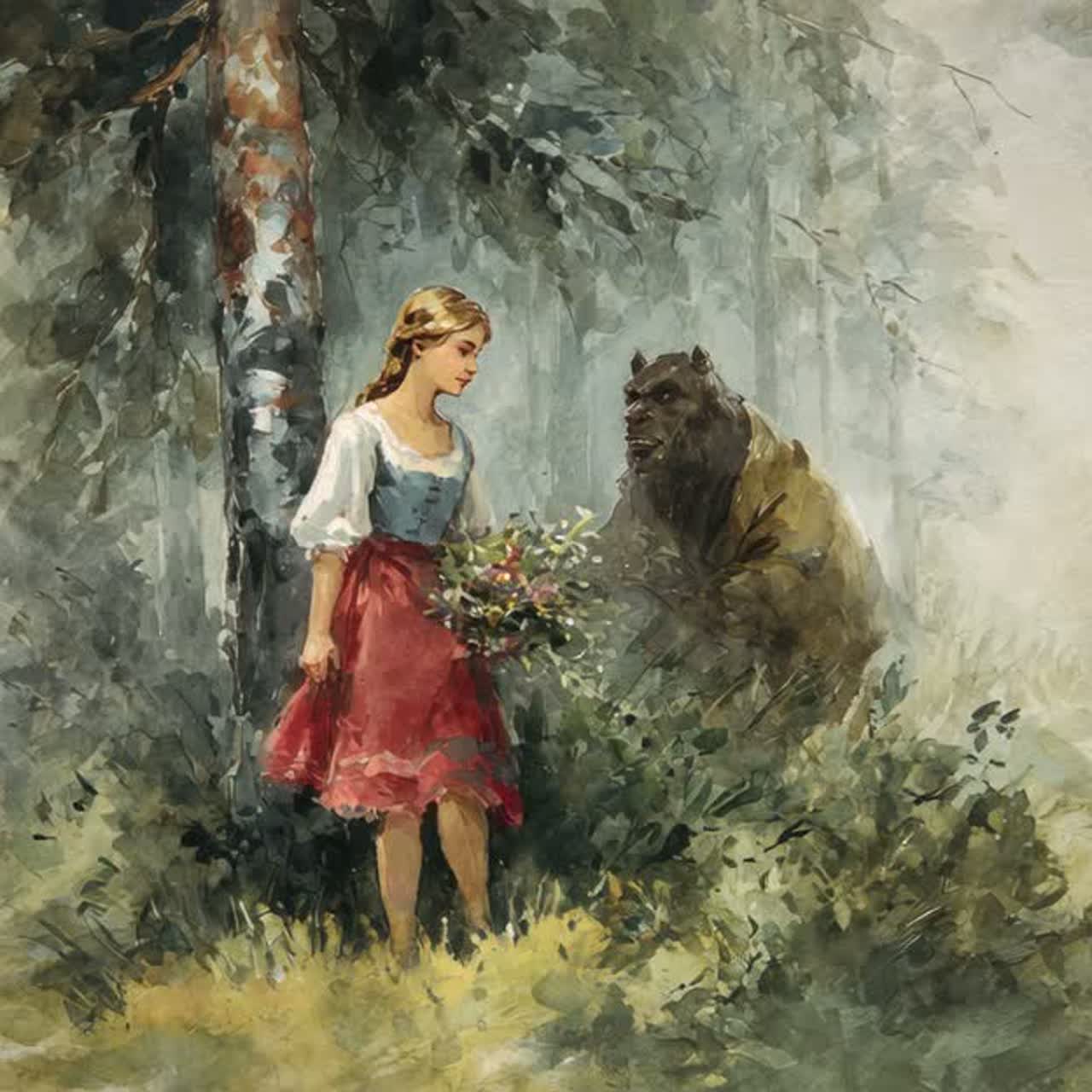 Девушка и лесовик (Э. Асадов)