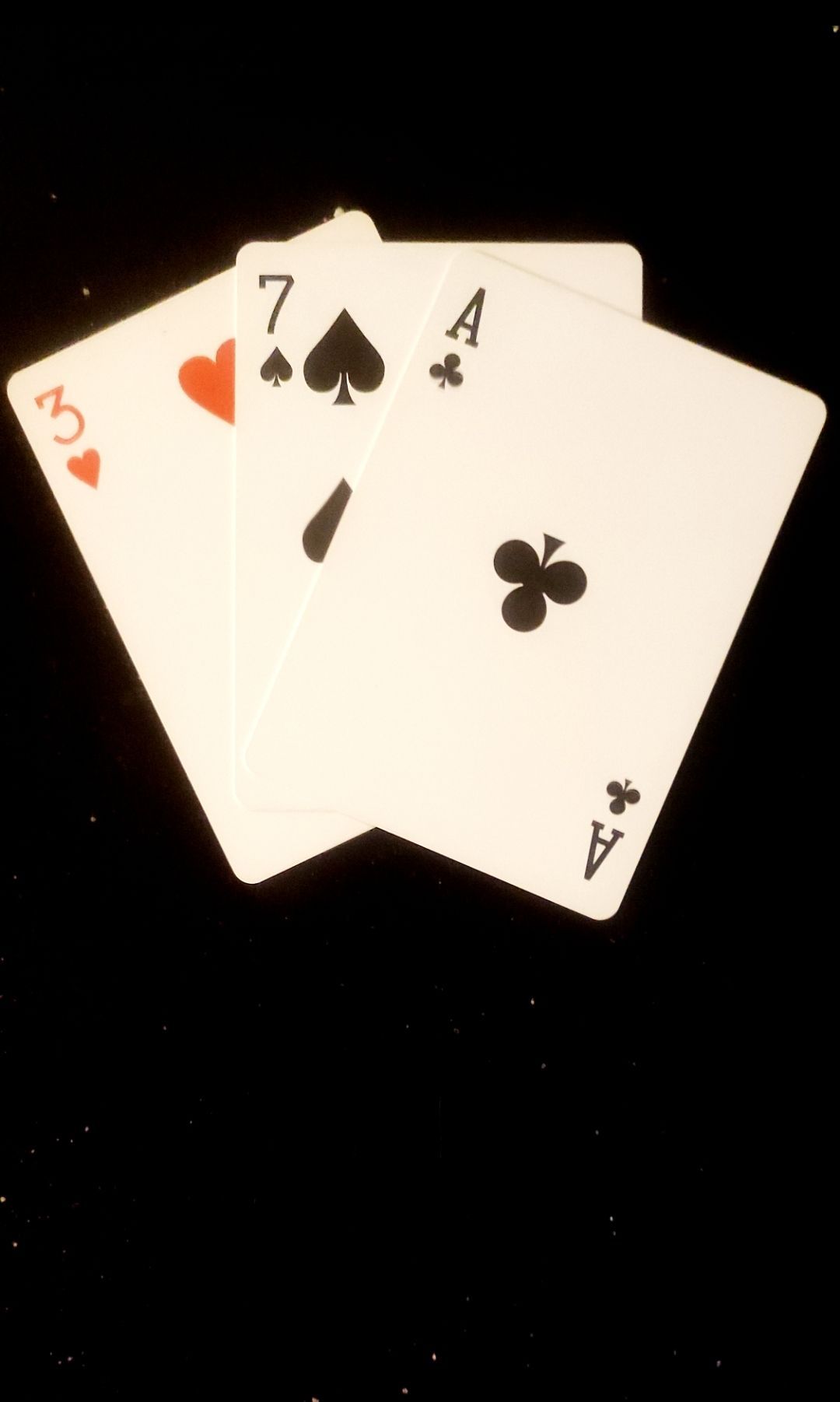 3❤️, 7♠️, T♣️