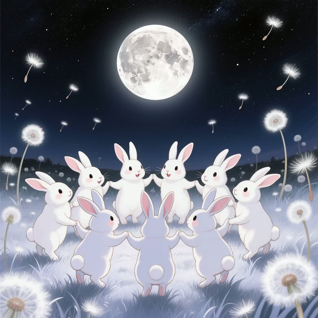 月光下的兔子跳舞🐇