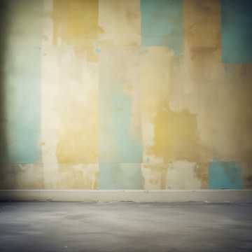 Schaumstoff an der gelben Wand V1
