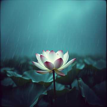 Nénuphar dans la tempête