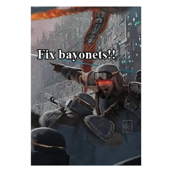 Baïonnettes au canon !!!