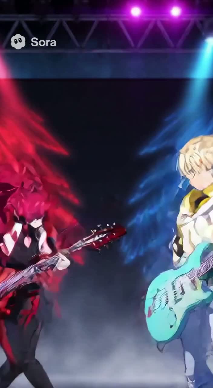 Crimson & Azure sister's Dance by mana p & kyun# Rock