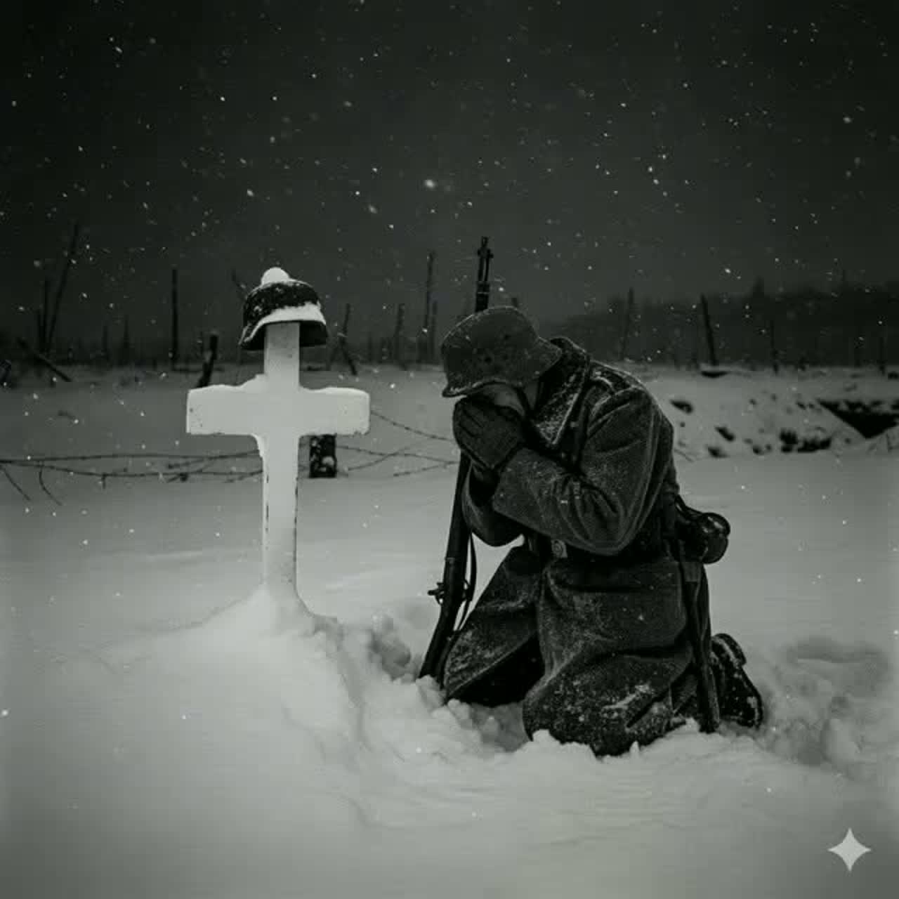 Ein Kreuz im Schnee