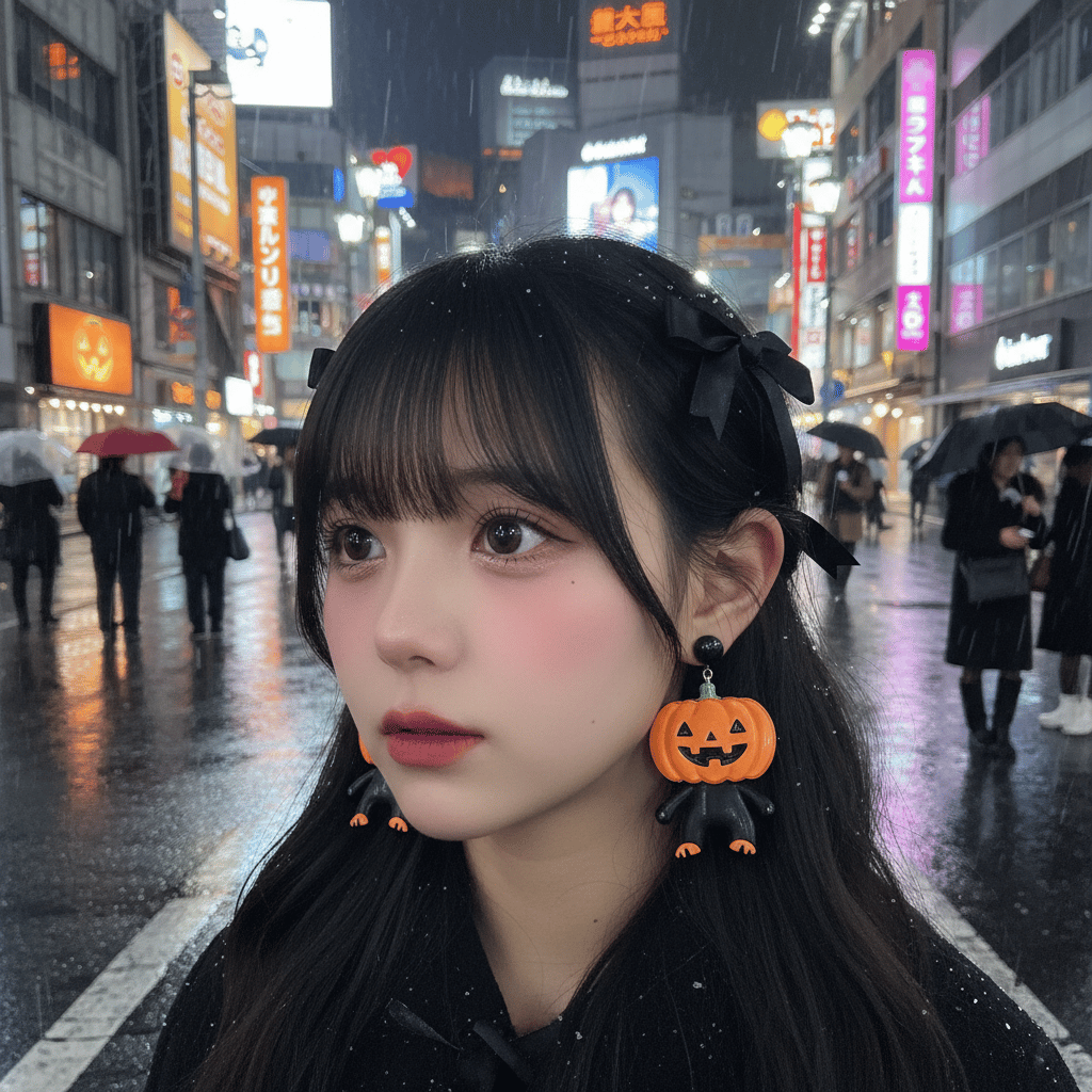 🎃ハロウィンの夜雨