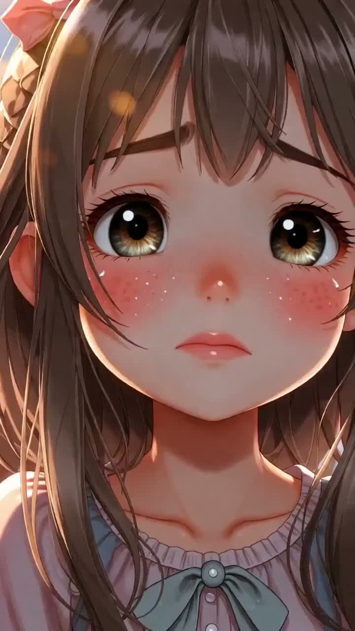 泣いて。