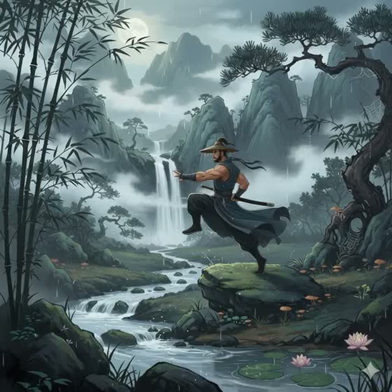 空山新雨(After Rain, The Mountain)