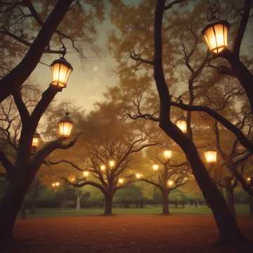 Gaslampen im Park