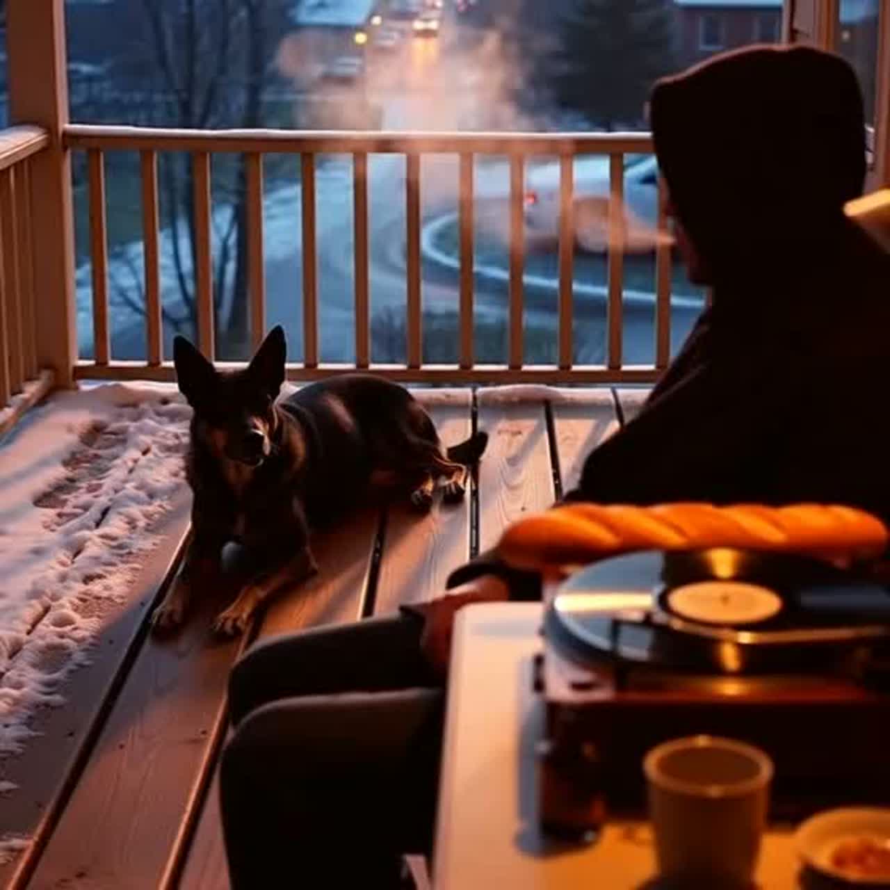 spring snow  (ashen glow)