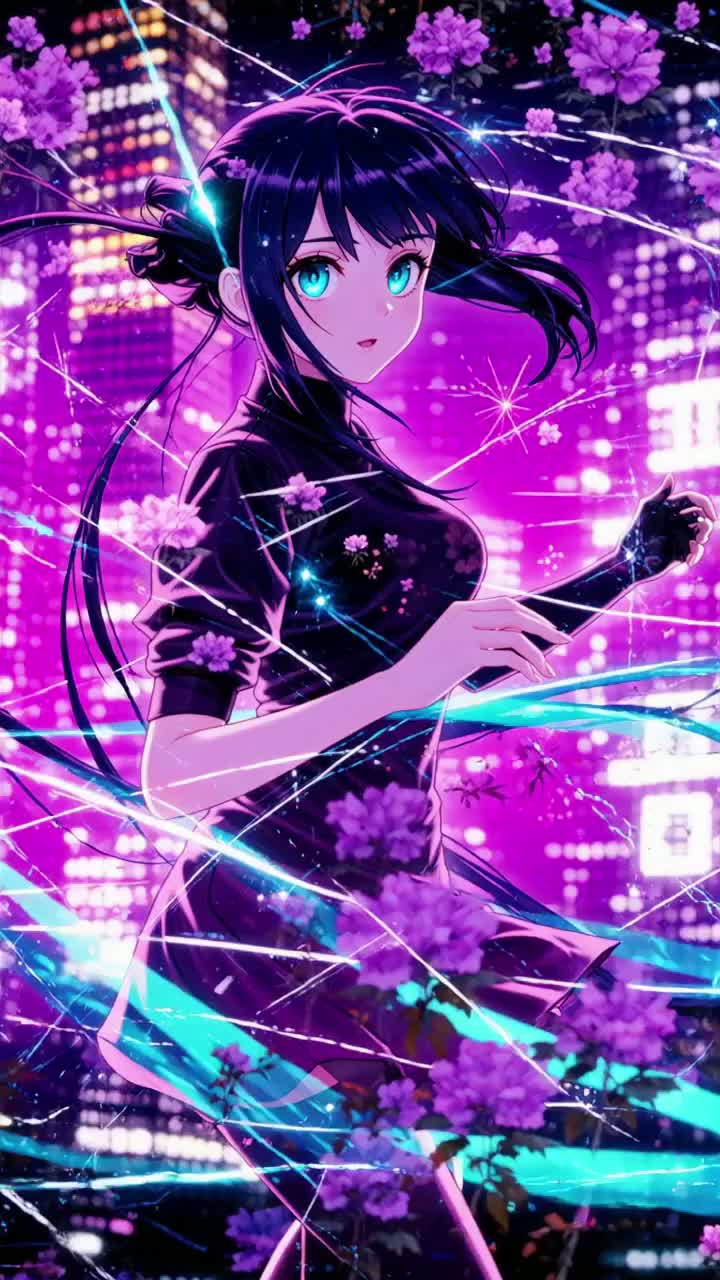 NEON GLITCH BLOOM