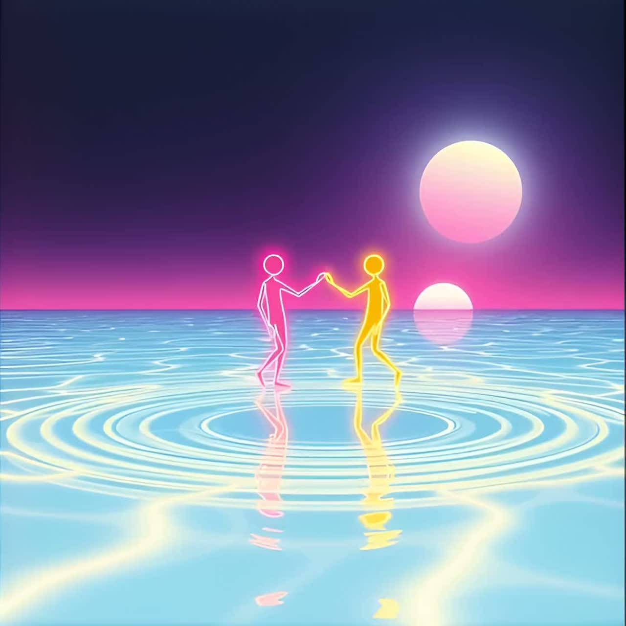 The water kindles