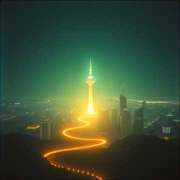 The city lights are flickering