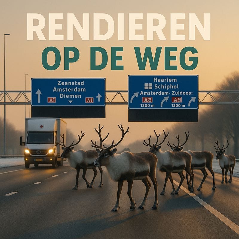 Rendieren op de weg