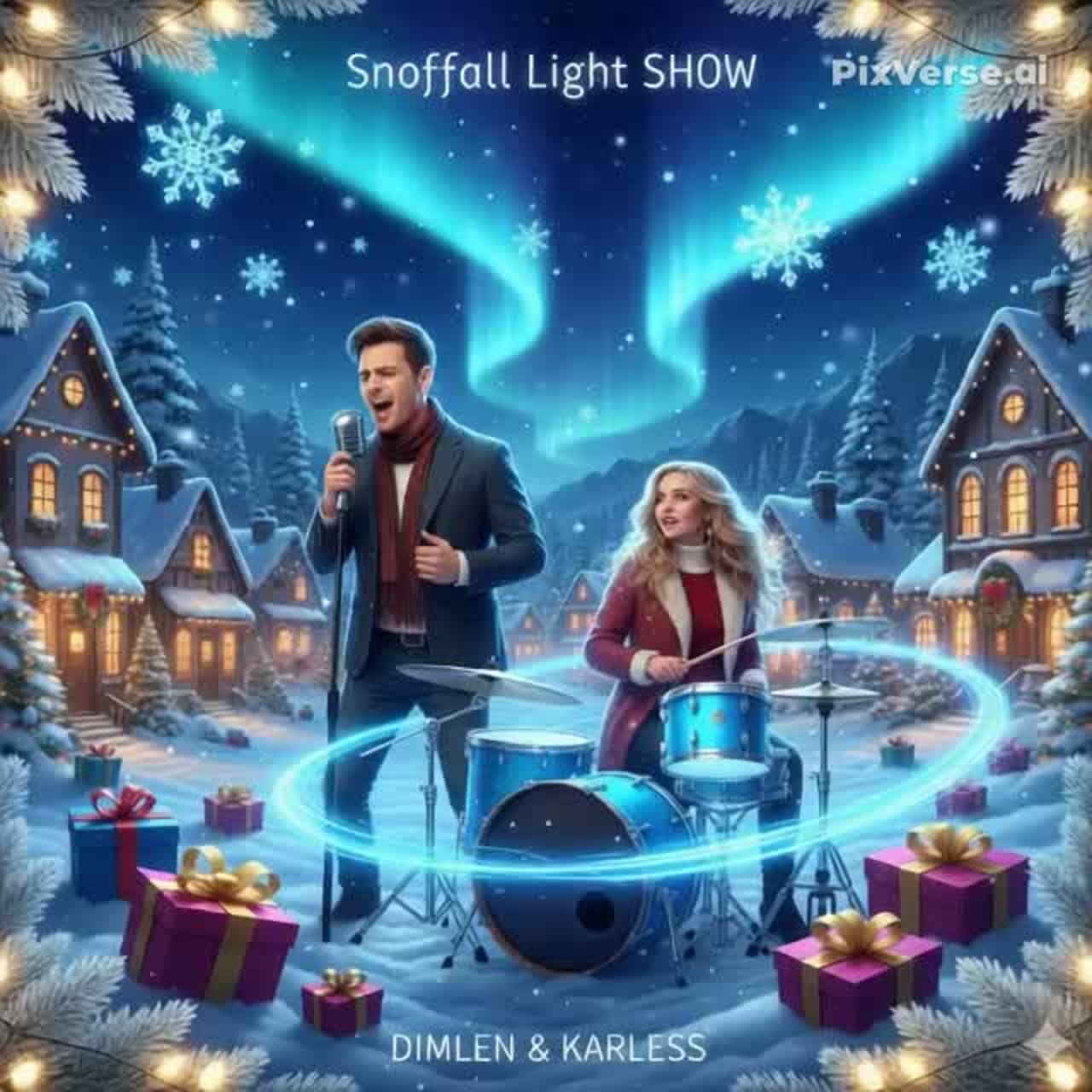 Snowfall Light Show