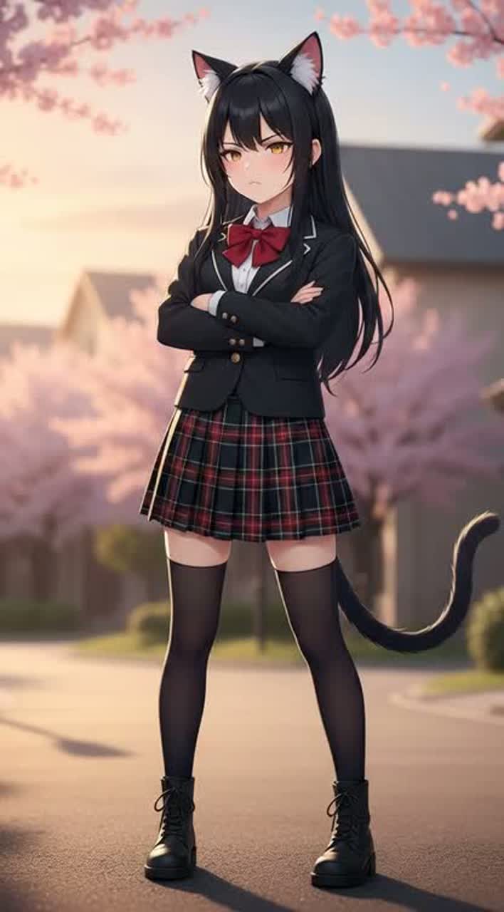 不機嫌なツンデレ猫女子の私(原案:nao)