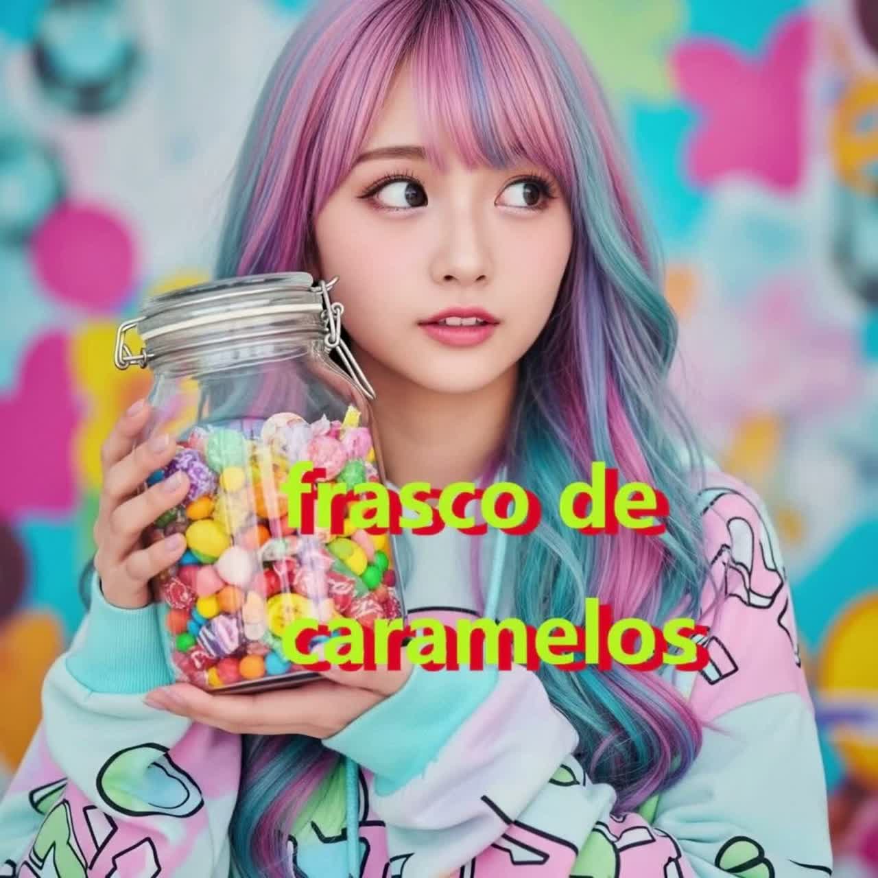 「frasco de caramelos」