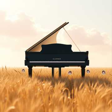 el piano de cola negro