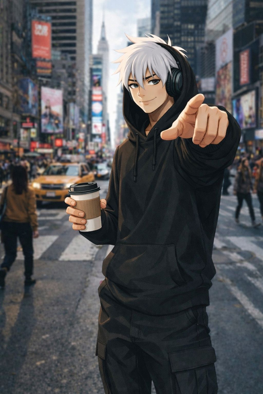 A cup of coffee and you