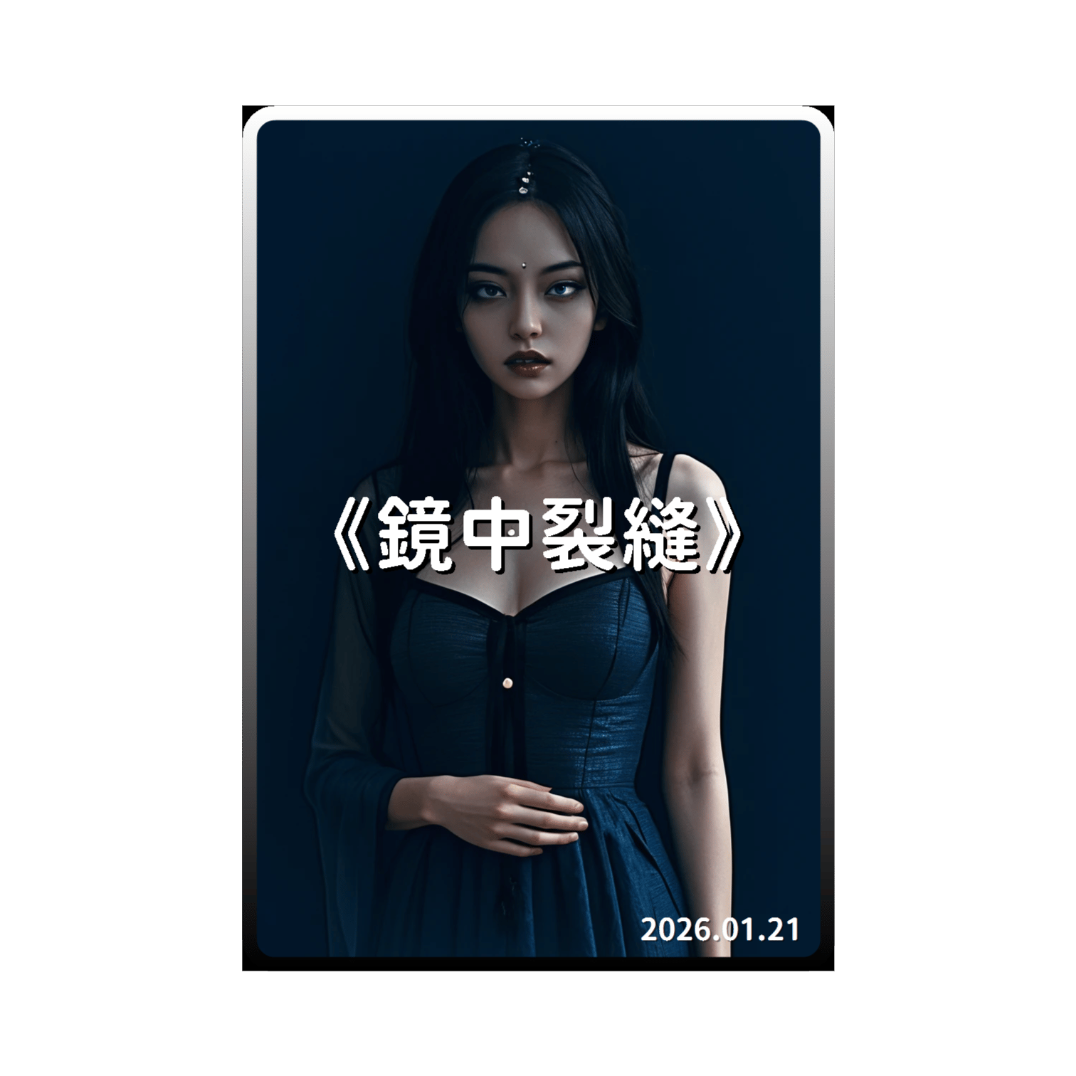 《鏡中裂縫》(中文 自由詩)