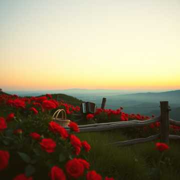 Sur la colline aux roses