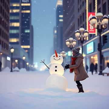 Komm wir bauen einen Schneemann