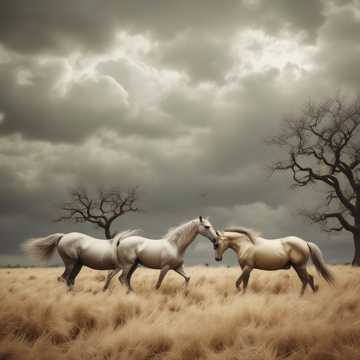 L’amour est comme ces chevaux (lyrics Ares)