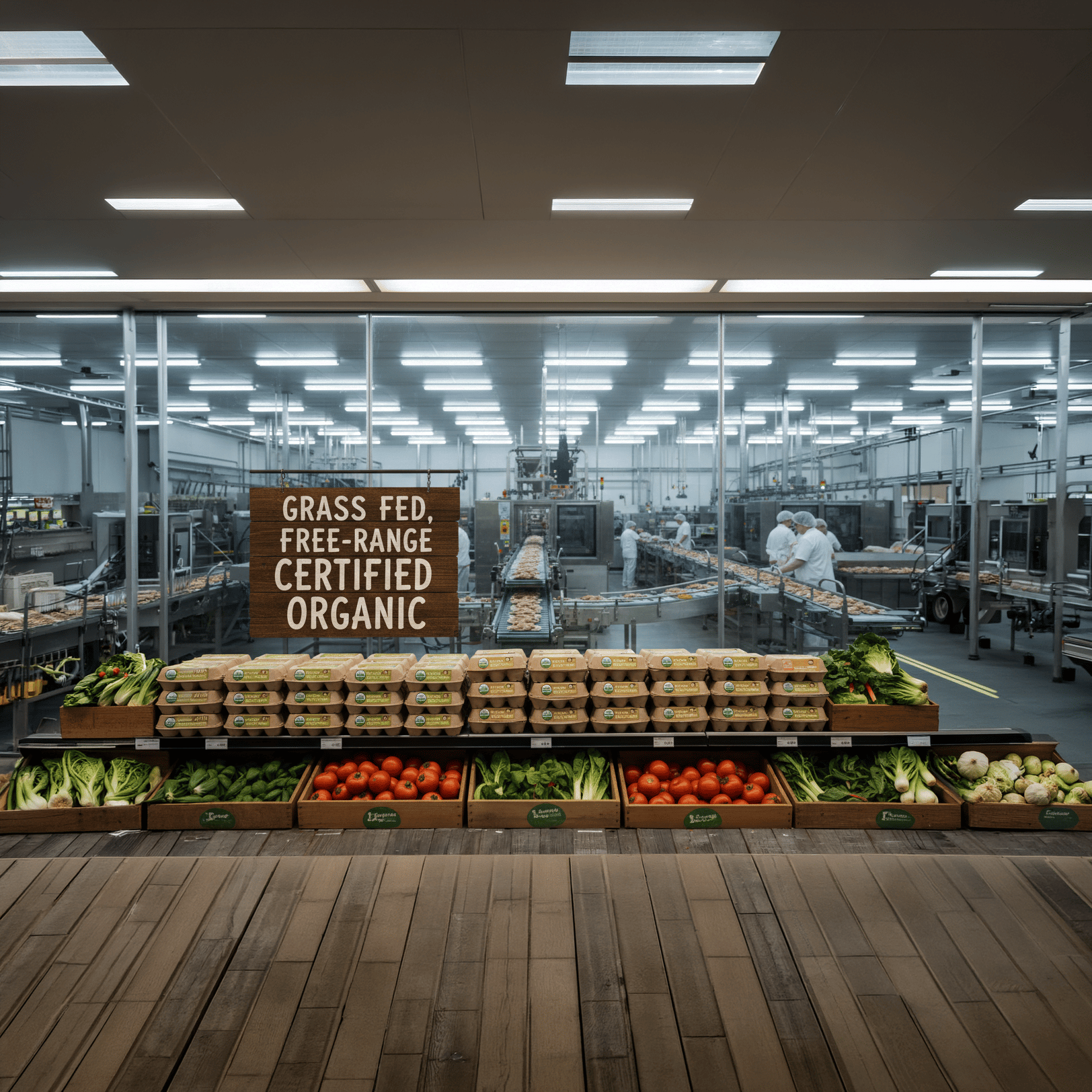 Grass Fed, Free-Range, Certified Organic (Framed In Your Local Factory)
