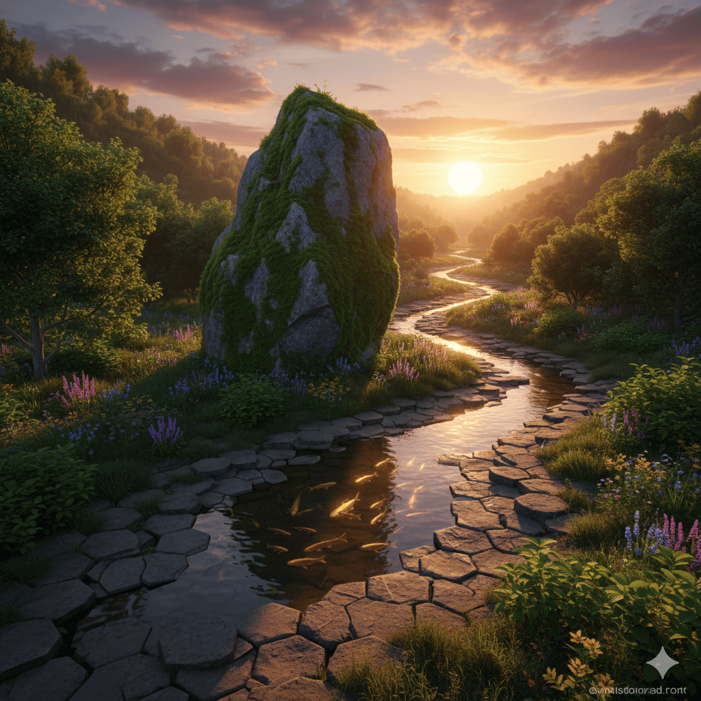 Le rocher dans la rivière