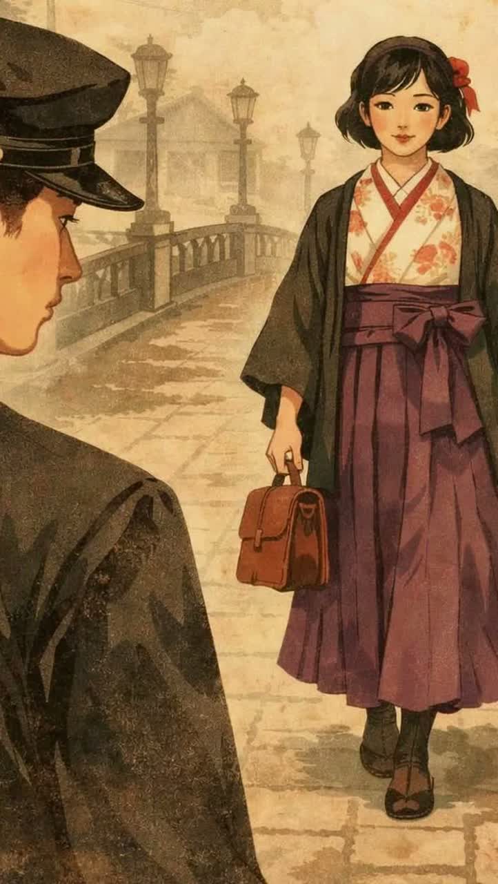 朝霧のすれ違ひ