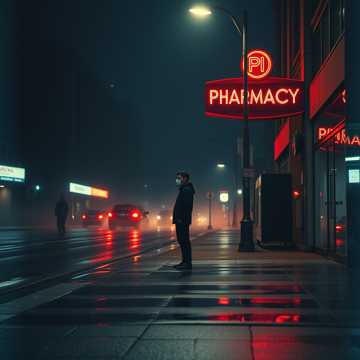 Аптека, улица, фонарь