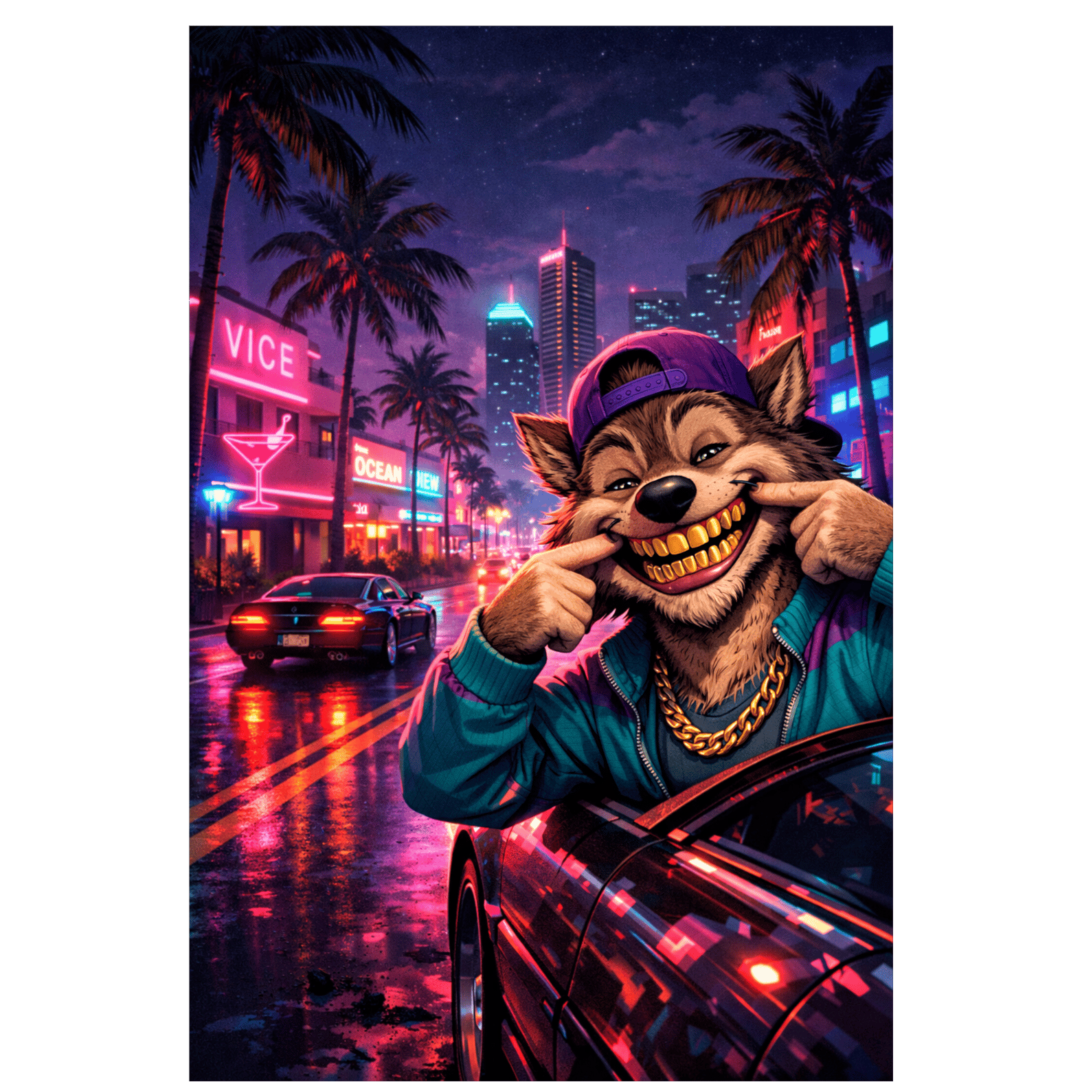 Night ride in Vice City