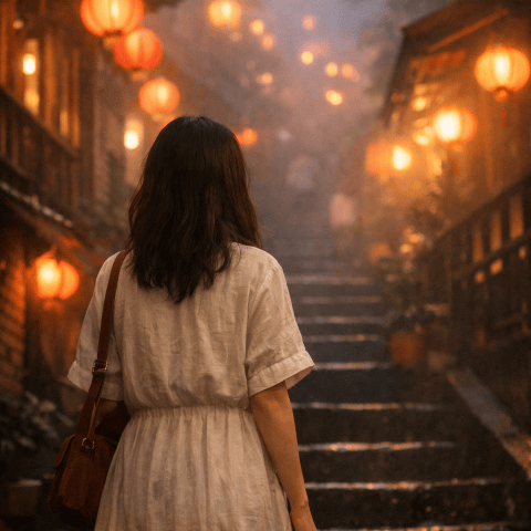 霧中的九份
