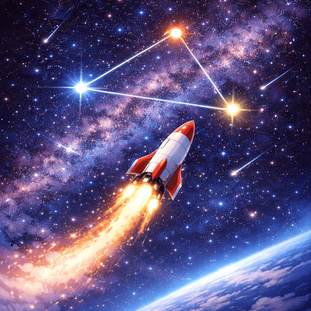 ロケットに乗って