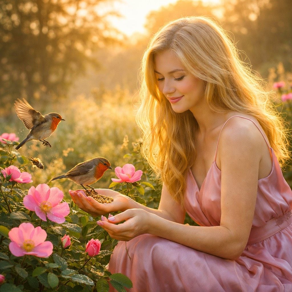 La Rose Sauvage et le Rouge-Gorge