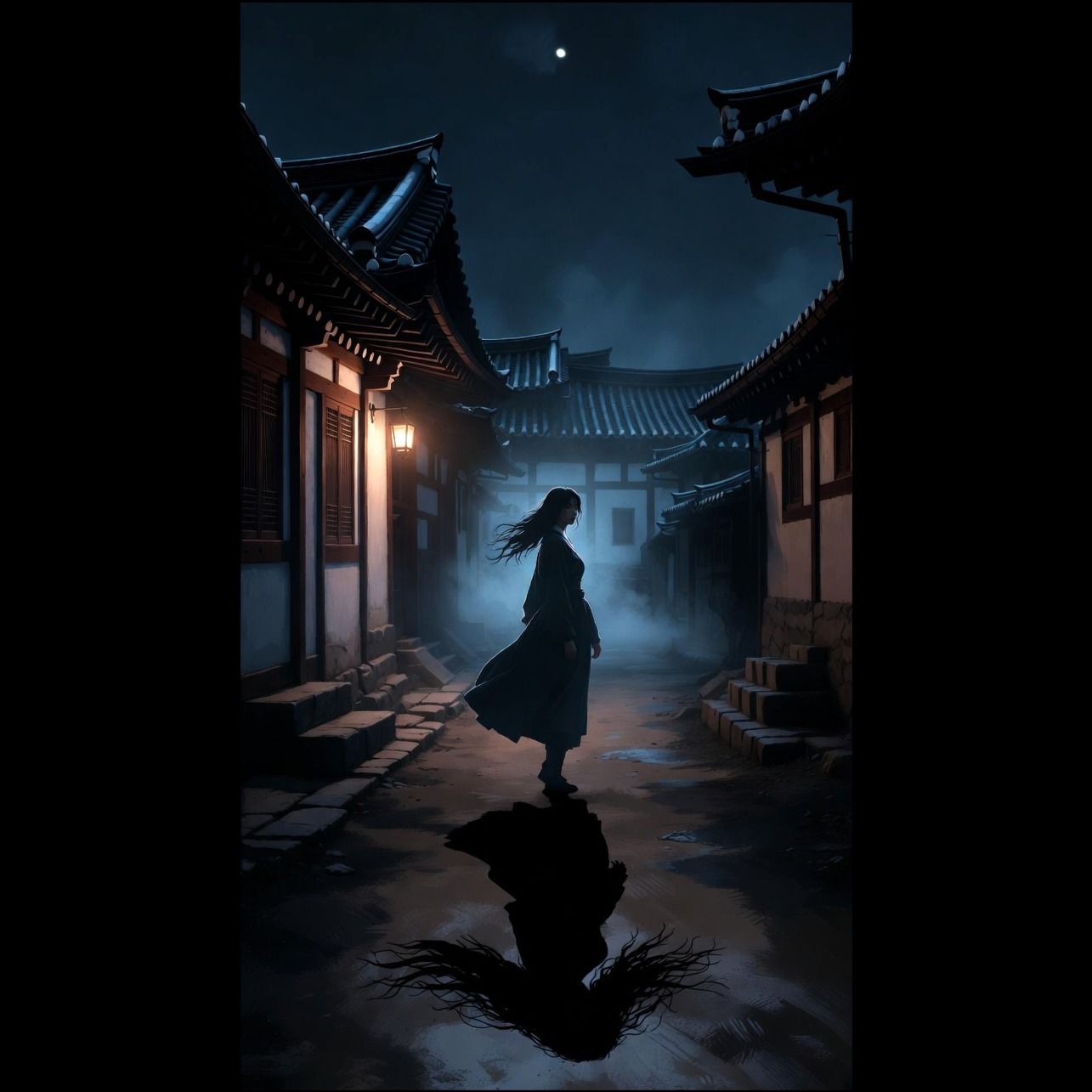 뒤에 서 있는 이름