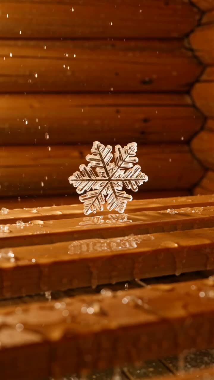 Flocon dans un sauna