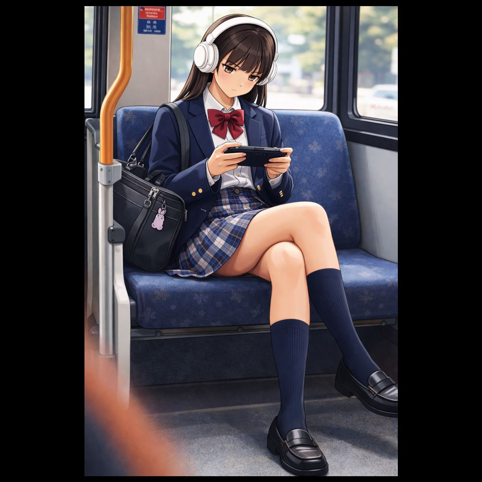 バスのあの子
