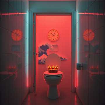 I dashed to the toilet. (en)