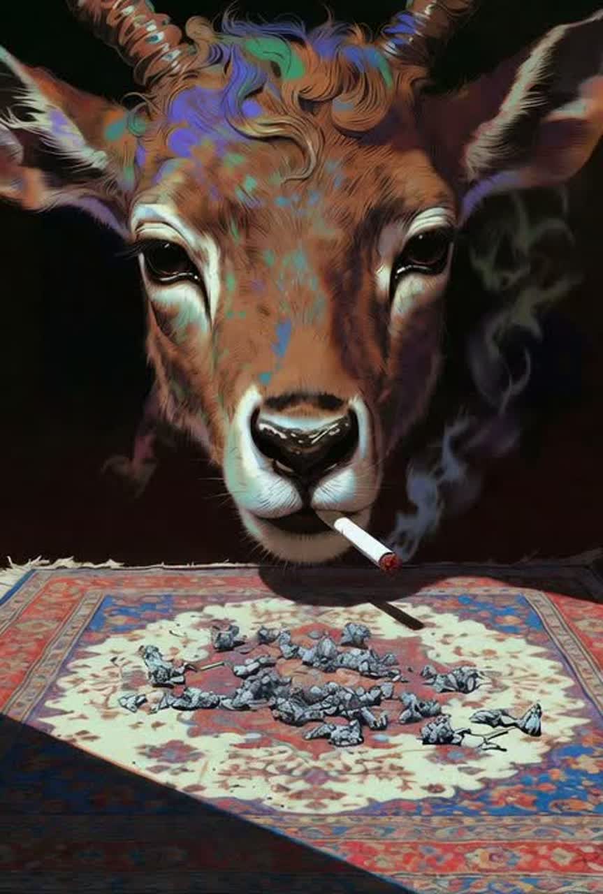 Cigarette Ash on a Clean Rug