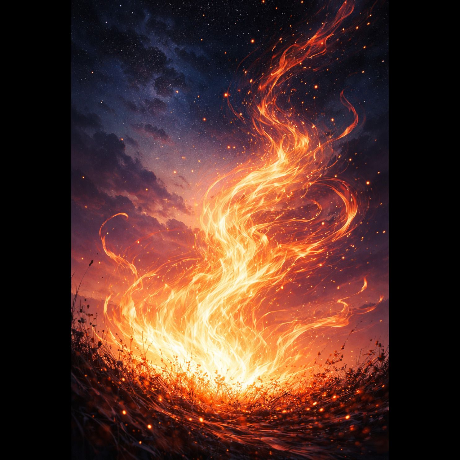 Flamme im Wind