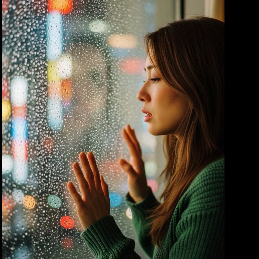最後の雨が窓を叩く