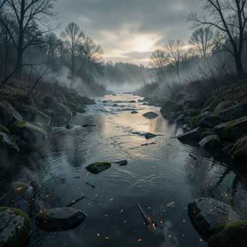 Dunkler Fluss