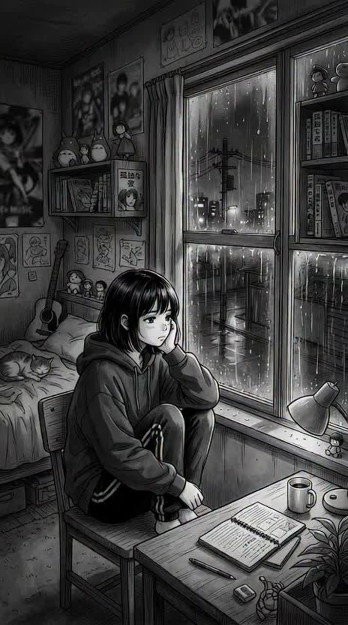 Rainfall in a Paper Room