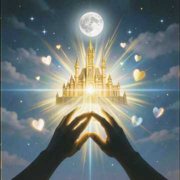 I feel the magic when you hold my hand in English and Spanish 