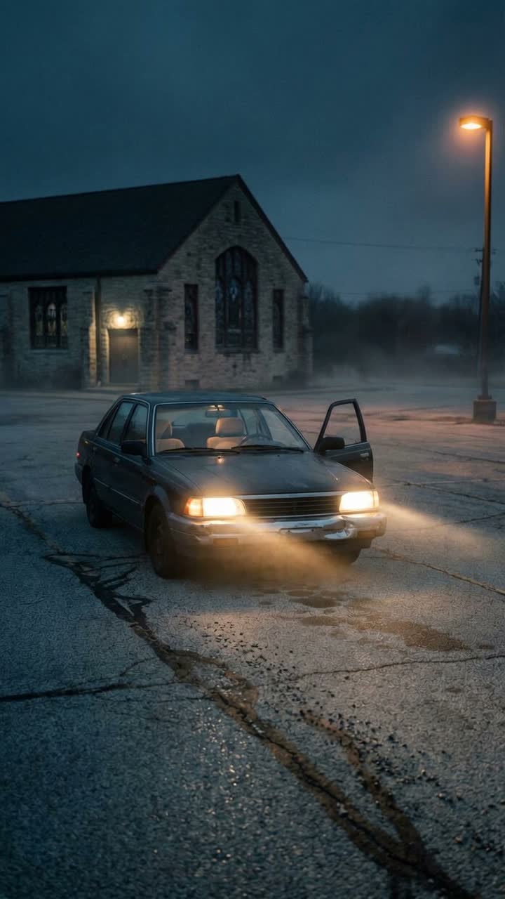 Slow Motion Crash (in an empty church parking lot)