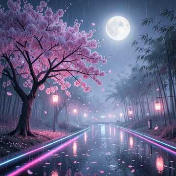 Midnight Sakura (Japanese-English)