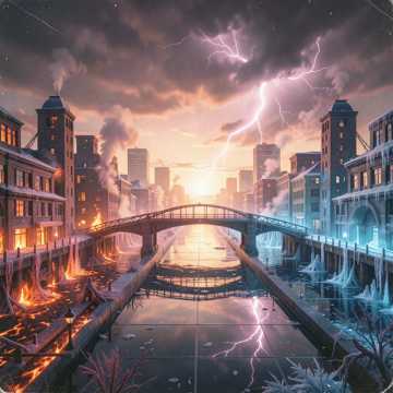 Я жа́жду двух стихи́й - огня и си́ни (v 5.5)