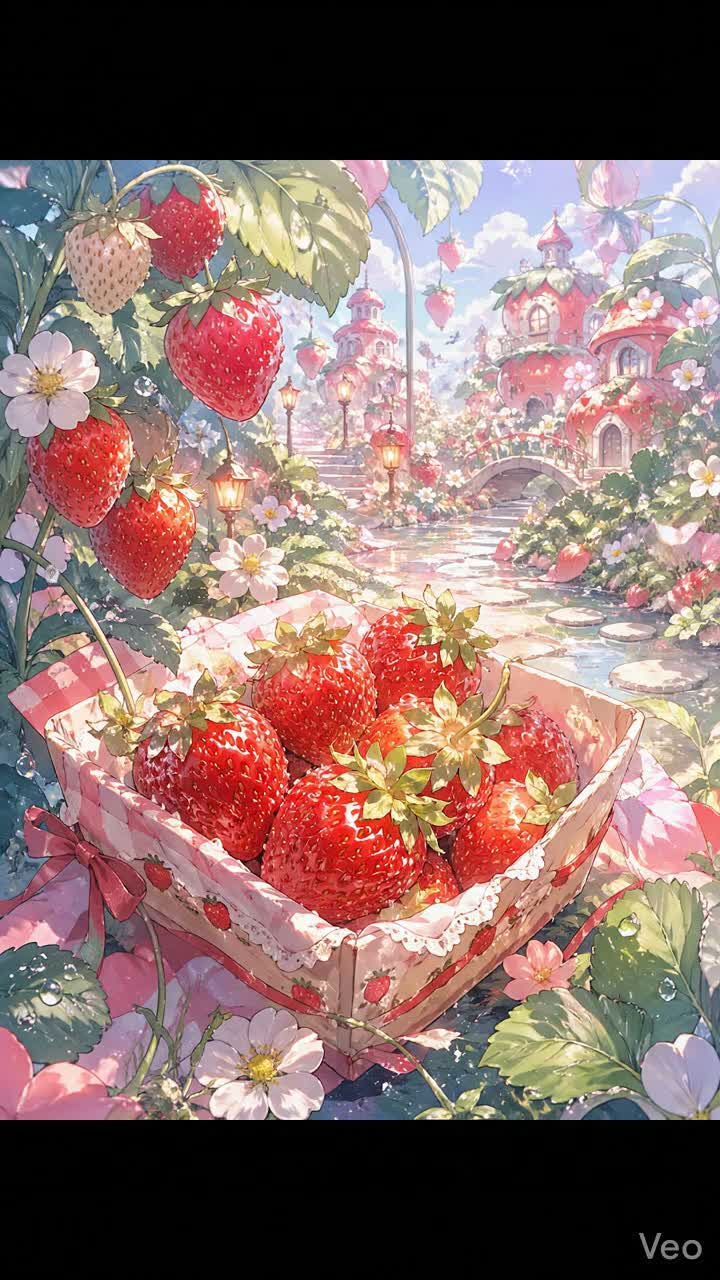 初物イチゴとにやり顔