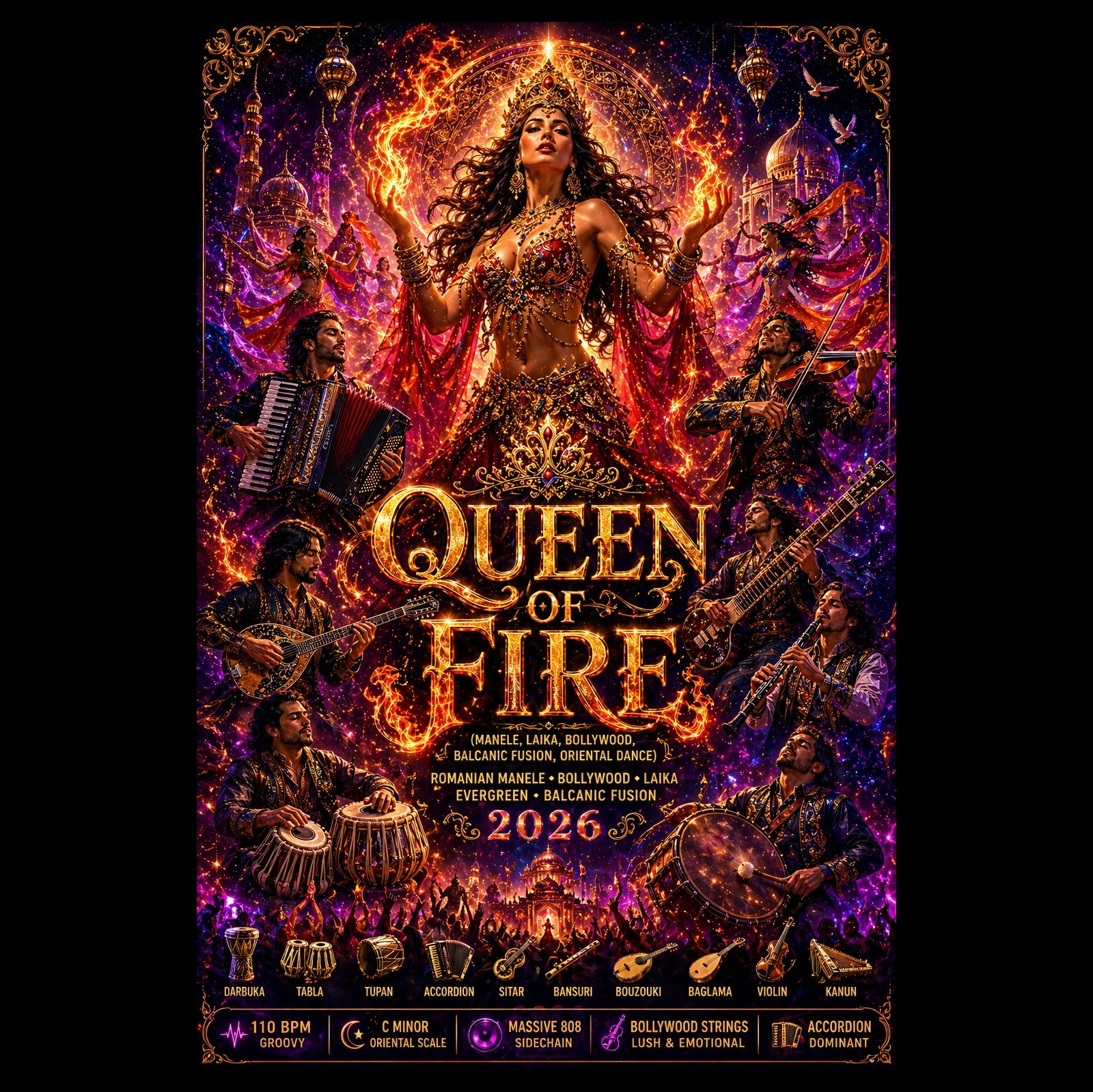 Queen of fire (manele, laika, bollywood, balcanic fusion, oriental dance)