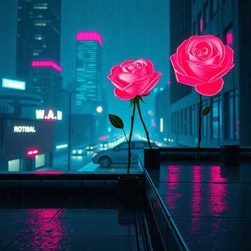 Neon Roses"